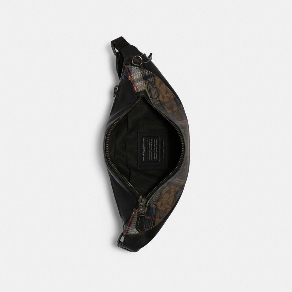 COACH☆WARREN BELT BAG IN SIGNATURE WITH PLAID PRINT COACH® Outlet | Warren Belt Bag In Signature Canvas With