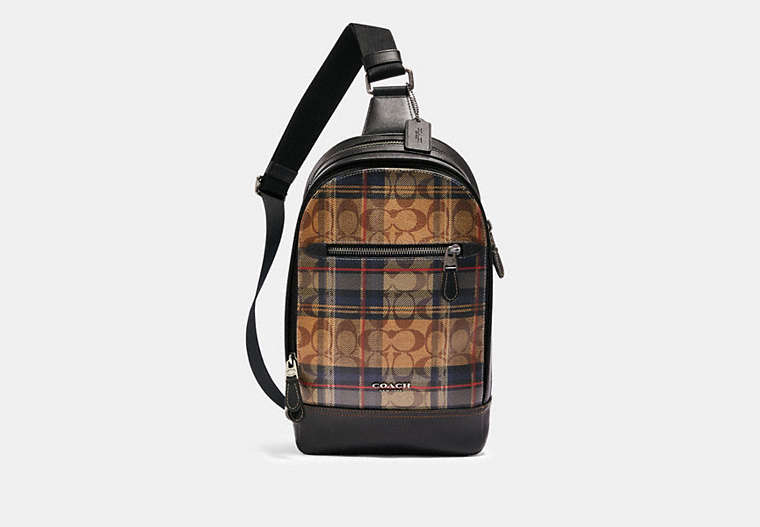 Graham Pack In Signature Canvas With Plaid Print