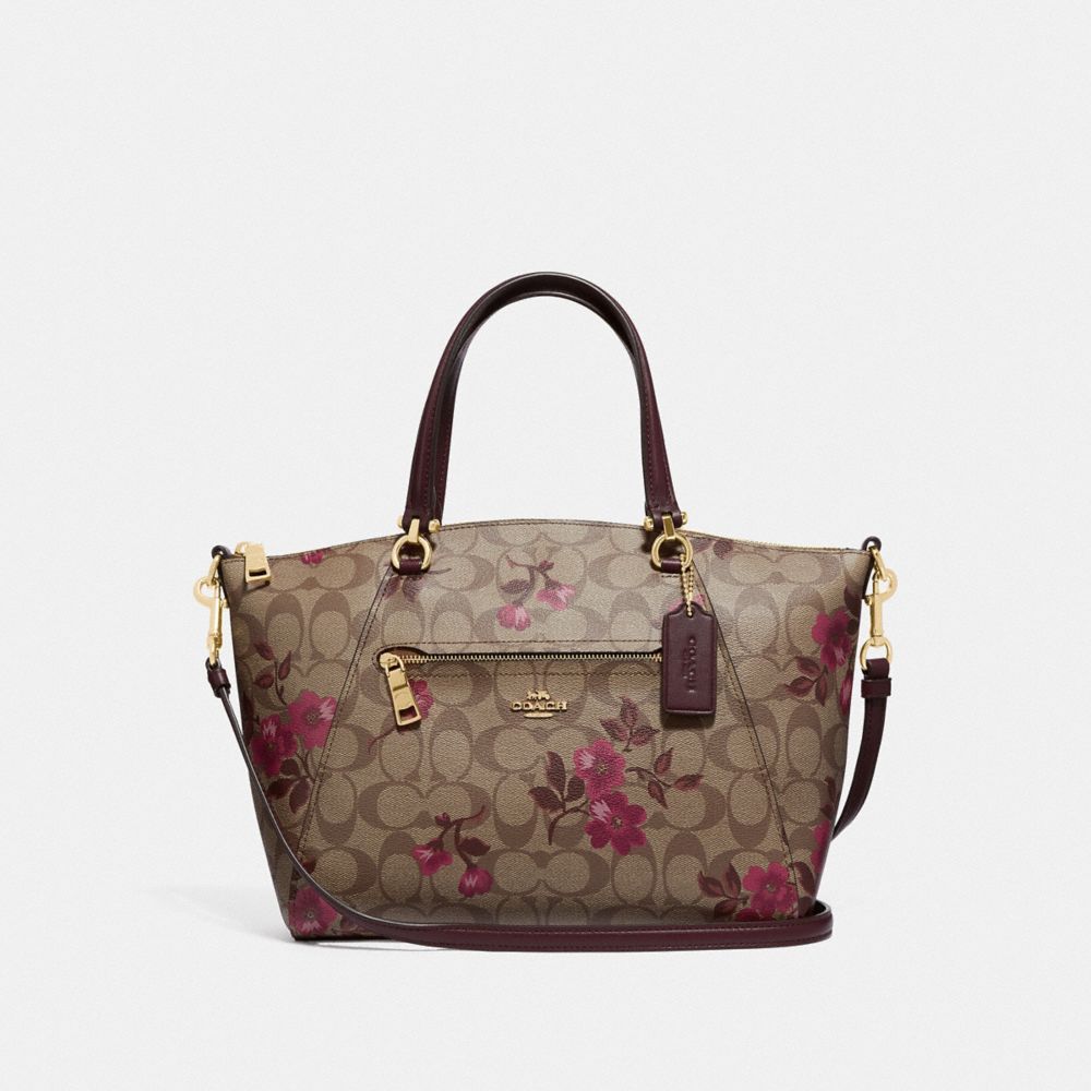 Prairie satchel in signature canvas online coach