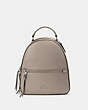 COACH®,JORDYN BACKPACK,Leather,Large,Silver/Platinum,Front View