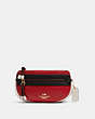COACH®,VALE BELT BAG,Leather,Mini,Gold/BRIGHT RED,Front View