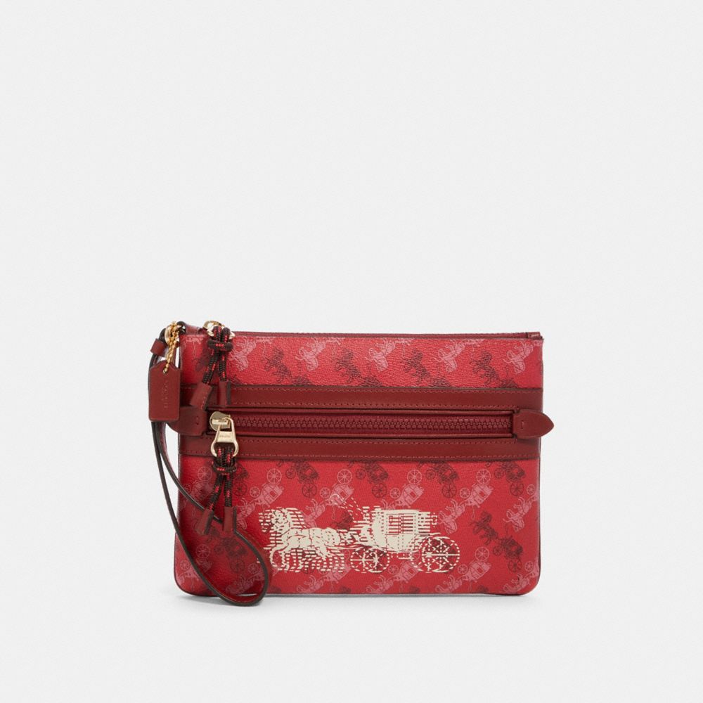 Gallery Pouch With Horse And Carriage Print