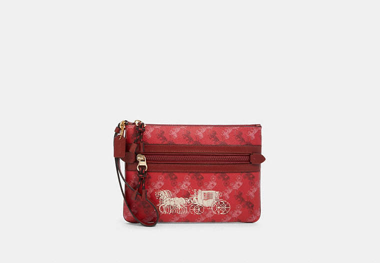 Gallery Pouch With Horse And Carriage Print