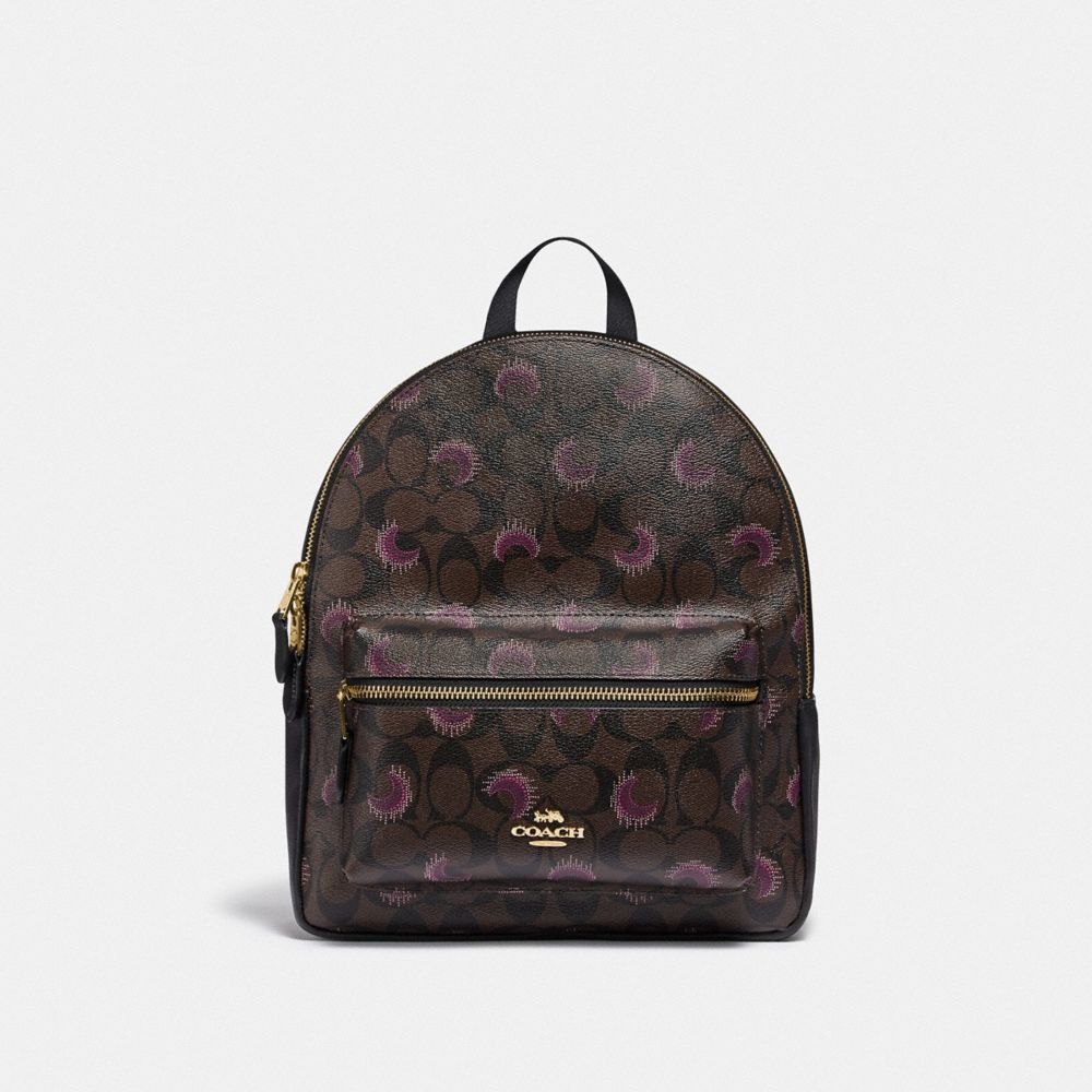 Medium Charlie Backpack In Signature Canvas With Moon Print