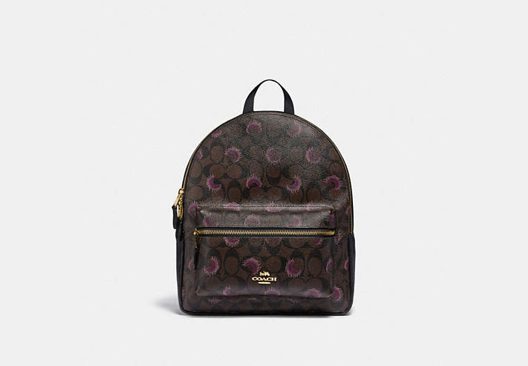 Medium Charlie Backpack In Signature Canvas With Moon Print
