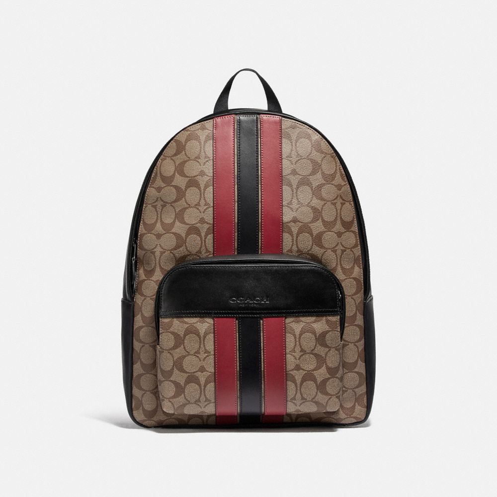 COACH® Outlet | Houston Backpack In Signature Canvas With Varsity 