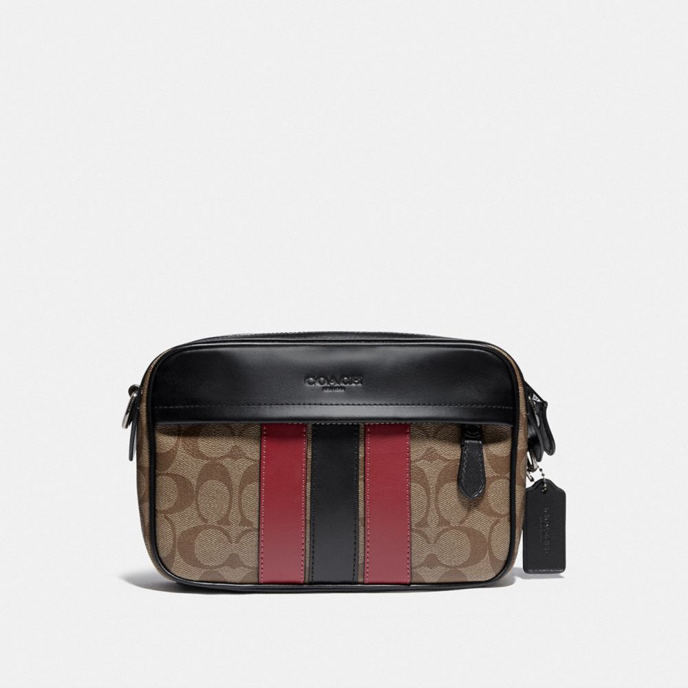 Graham Crossbody En Toile Signature Avec Rayure Varsity