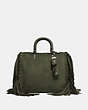 COACH®,ROGUE WITH FRINGE,Leather,Large,LH/Fern,Front View