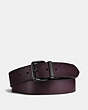 COACH®,JEANS BUCKLE CUT-TO-SIZE REVERSIBLE BELT,Leather,Black/Oxblood,Front View