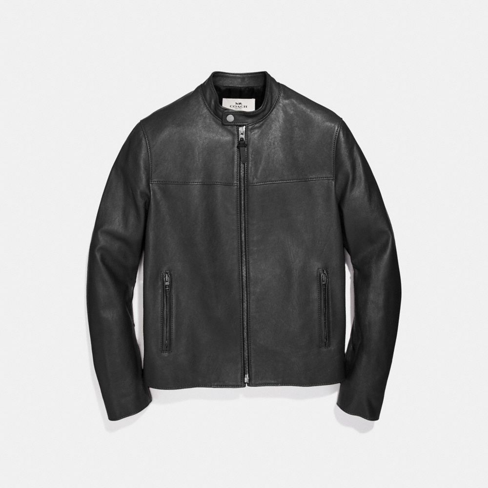 Coach outlet leather jacket best sale