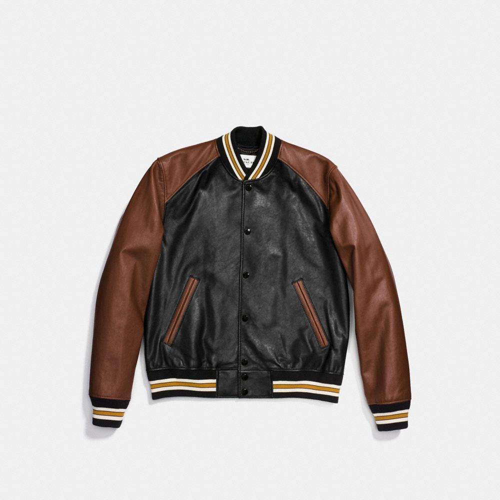 Coach varsity shop leather jacket