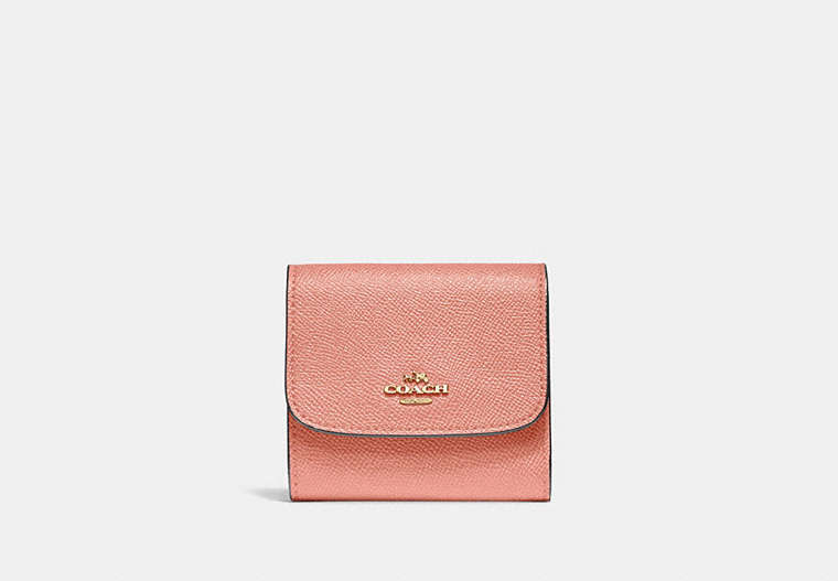 COACH®,SMALL WALLET,Gold/Melon,Front View