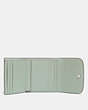 COACH®,SMALL WALLET,Silver/PALE GREEN,Inside View,Top View