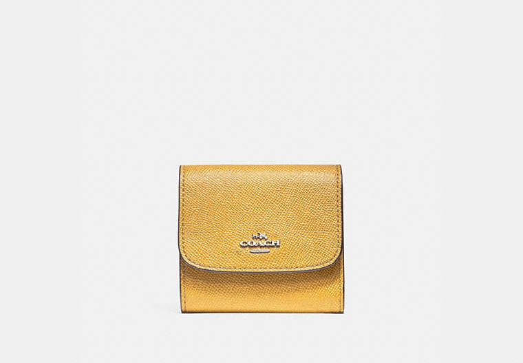 COACH®,SMALL WALLET,Silver/Canary 2,Front View