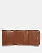 COACH®,SMALL WALLET IN SIGNATURE CANVAS,pvc,Gold/Khaki Saddle 2,Inside View,Top View