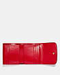 COACH®,SMALL WALLET IN SIGNATURE CANVAS,pvc,Gold/Brown True Red,Inside View,Top View