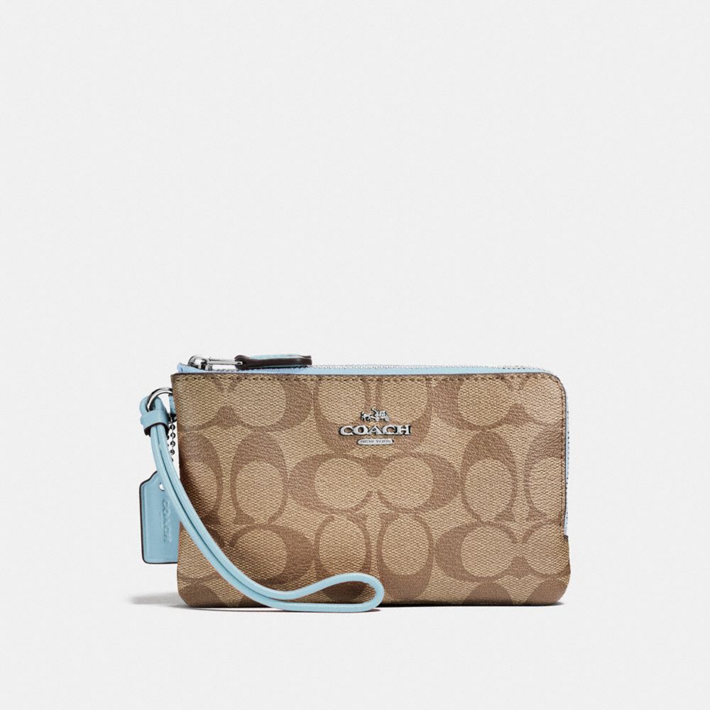 COACH OUTLET®  Corner Zip Wristlet In Signature Canvas With