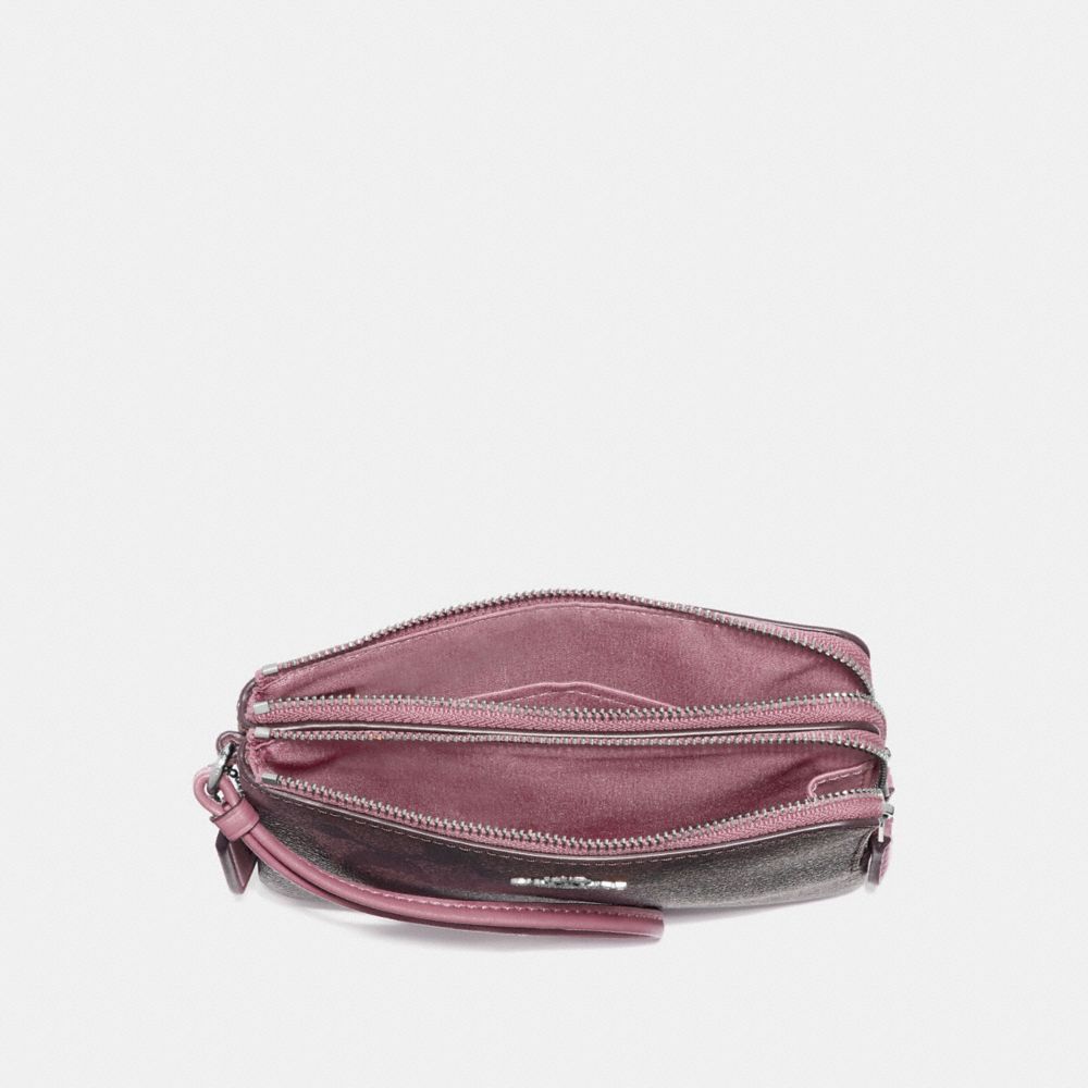 Double Corner Zip Wristlet In Signature Canvas