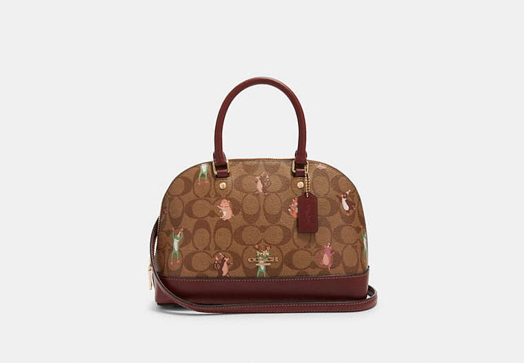 Mini Sierra Satchel In Signature Canvas With Party Animals Print