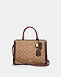 COACH®,ZOE CARRYALL IN SIGNATURE CANVAS,pvc,Large,Gold/Khaki Multi,Front View
