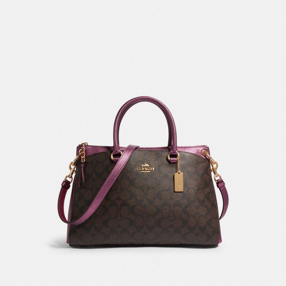 Coach mia satchel in best sale signature canvas