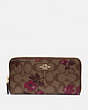 Accordion Zip Wallet In Signature Canvas With Victorian Floral Print