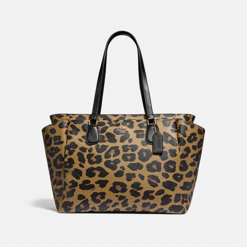 Coach leopard print tote best sale