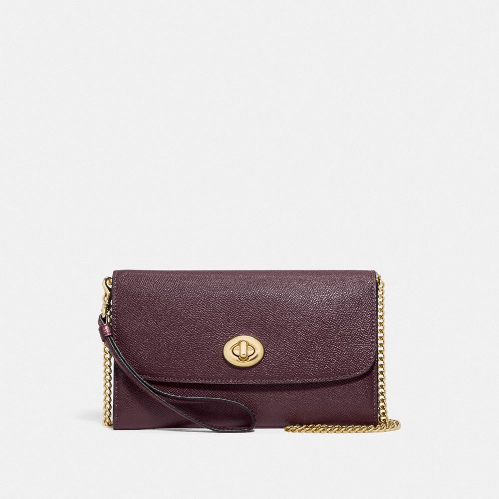 Coach chain crossbody in signature leather online