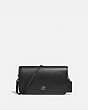 COACH®,PENNY CROSSBODY,Leather,Small,Gunmetal/Black,Front View