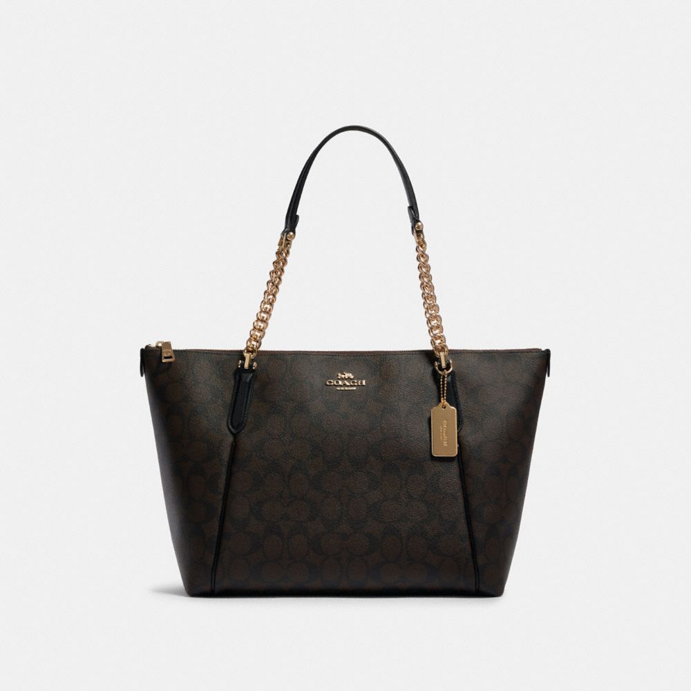 COACH® Outlet | Ava Chain Tote In Signature Canvas