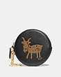 Round Coin Case With Capricorn