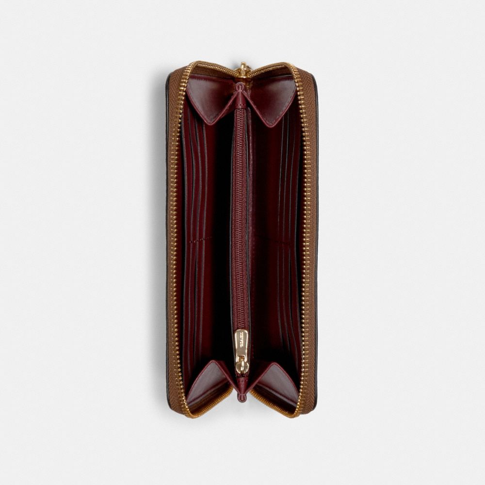 Portefeuille zippé accordéon en toile emblématique à imprimé de fêtards