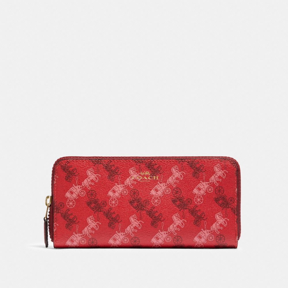 COACH® Outlet | Slim Accordion Zip Wallet With Horse And