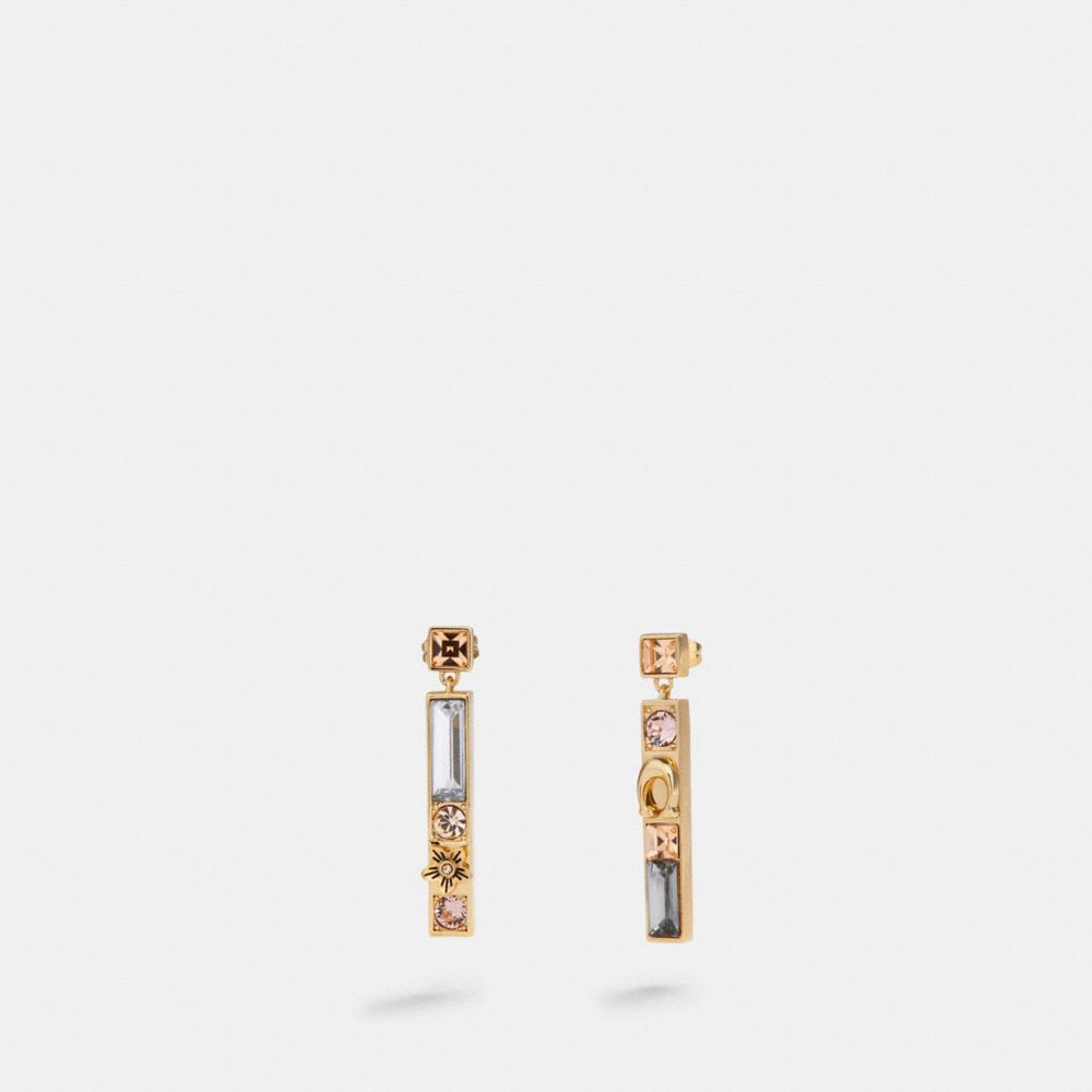 Crystal Bar Drop Earrings