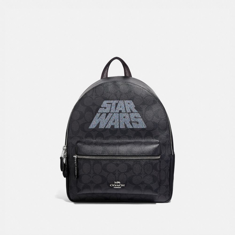 Star Wars X Coach Medium Charlie Backpack In Signature Canvas With Motif