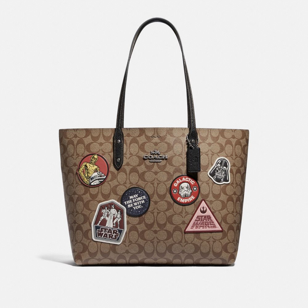 Star Wars X Coach Town Tote In Signature Canvas With Patches