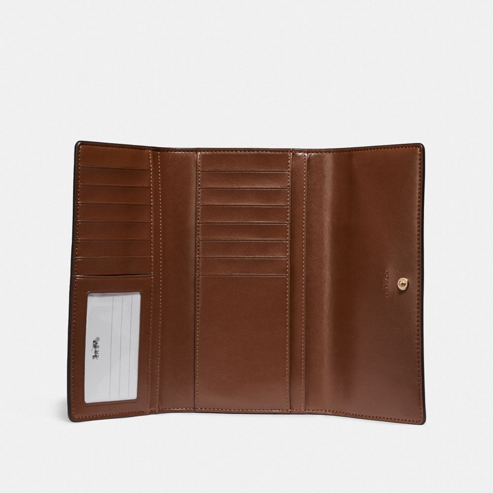 Coach signature best sale trifold wallet