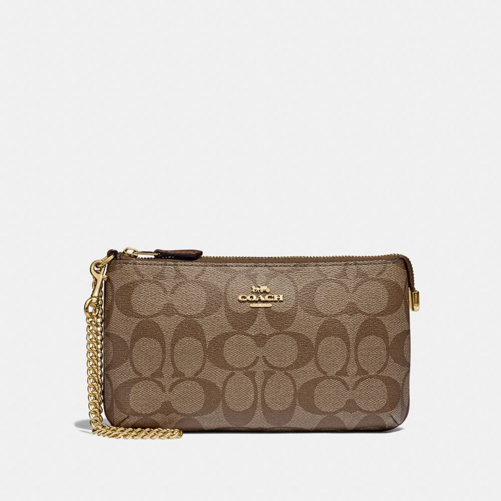 Coach Large Wristlet In Signature Canvas (F88035)