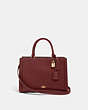 COACH®,ZOE CARRYALL,Leather,Gold/Wine,Front View