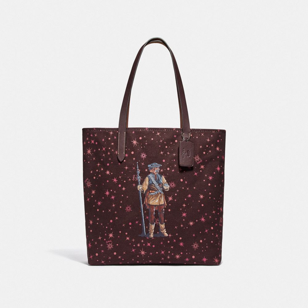 Star Wars X Coach Tote With Starry Print And Princess Leia As Boushh