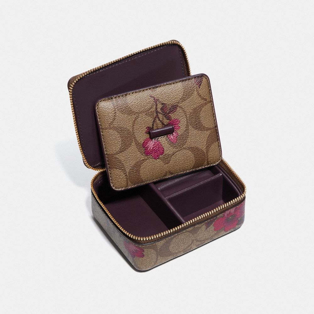 Jewelry Box In Signature Canvas With Victorian Floral Print