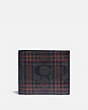 3 In 1 Wallet In Signature Canvas With Shirting Plaid Print