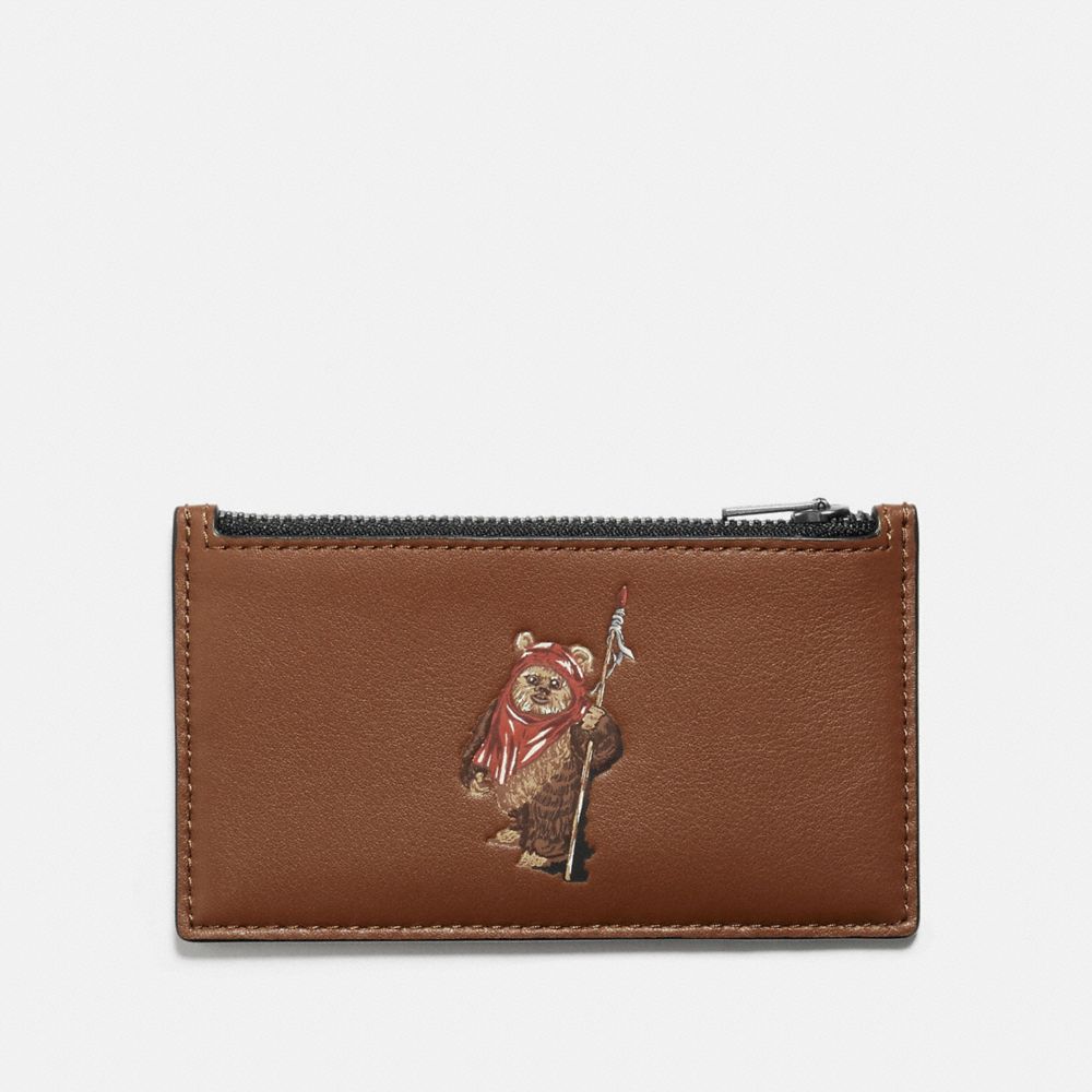 Porte-cartes zippé Star Wars X Coach avec Ewok