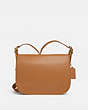 COACH®,PATRICIA SADDLE BAG,Leather,Small,Gold/LIGHT SADDLE,Front View