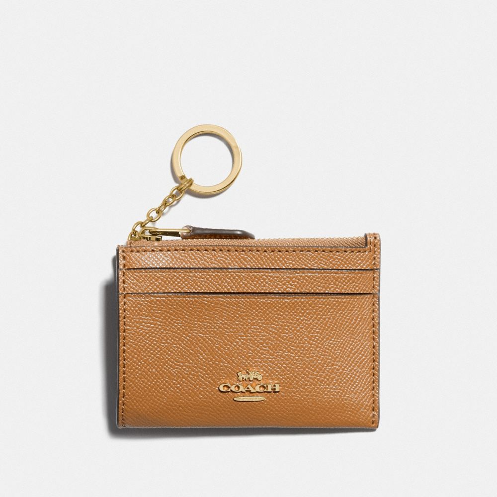 COACH Mini Skinny ID Case in Embossed Textured Leather