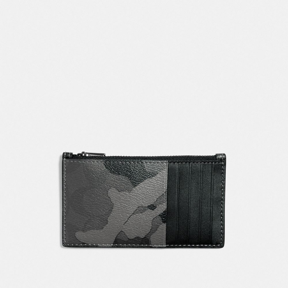 COACH® Outlet | Zip Card Case In Signature Canvas With Camo