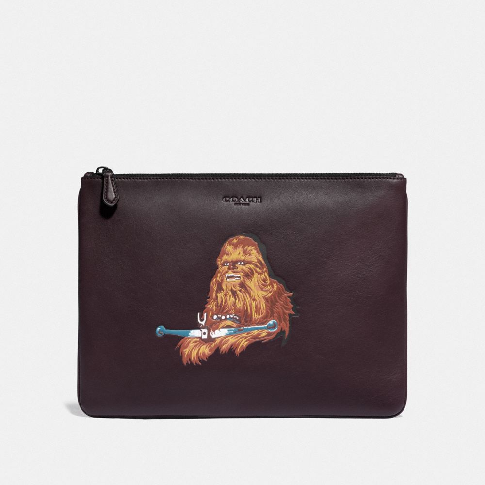 Star Wars X Coach Large Pouch With Chewbacca