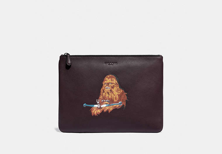Star Wars X Coach Large Pouch With Chewbacca