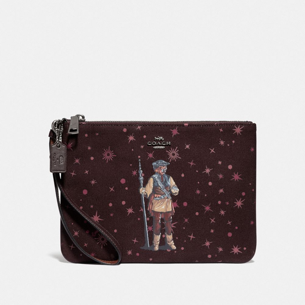 Star Wars X Coach Gallery Pouch With Princess Leia As Boushh