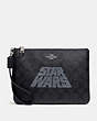 Star Wars X Coach Gallery Pouch In Signature Canvas With Motif